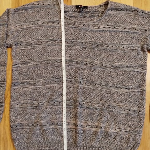 Yest Knit Pullover Sweater 100% Cotton Crew Neck Long Sleeve Multicolor Size 10 - Picture 7 of 9
